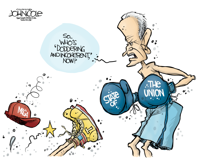 BIDEN COMES OUT SWINGING