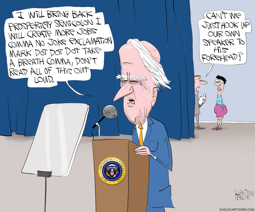 BIDEN VS TELEPROMPTER