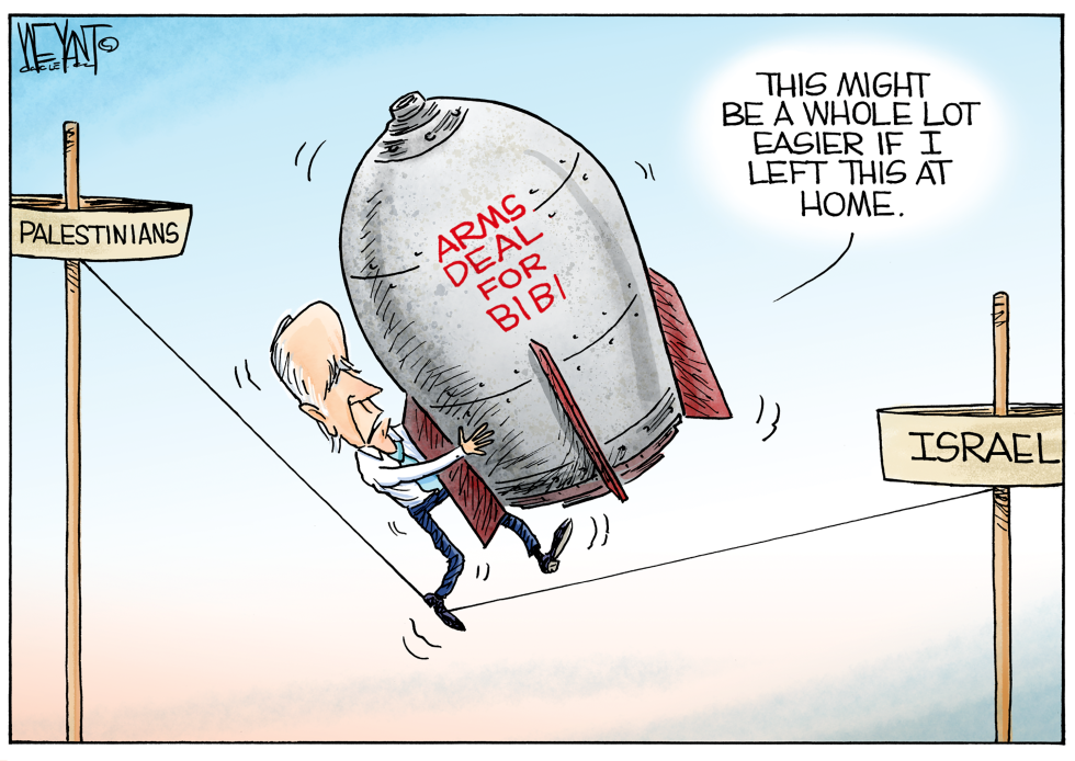 BIDEN'S TIGHTROPE