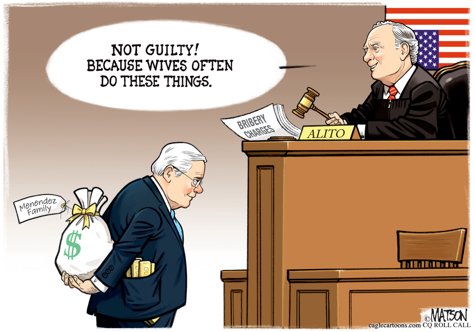 JUSTICE ALITO FINDS SENATOR MENENDEZ NOT GUILTY